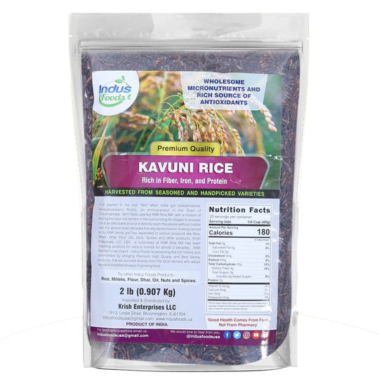 Kavuni Rice - Indus Foods USA – indusfoods.us